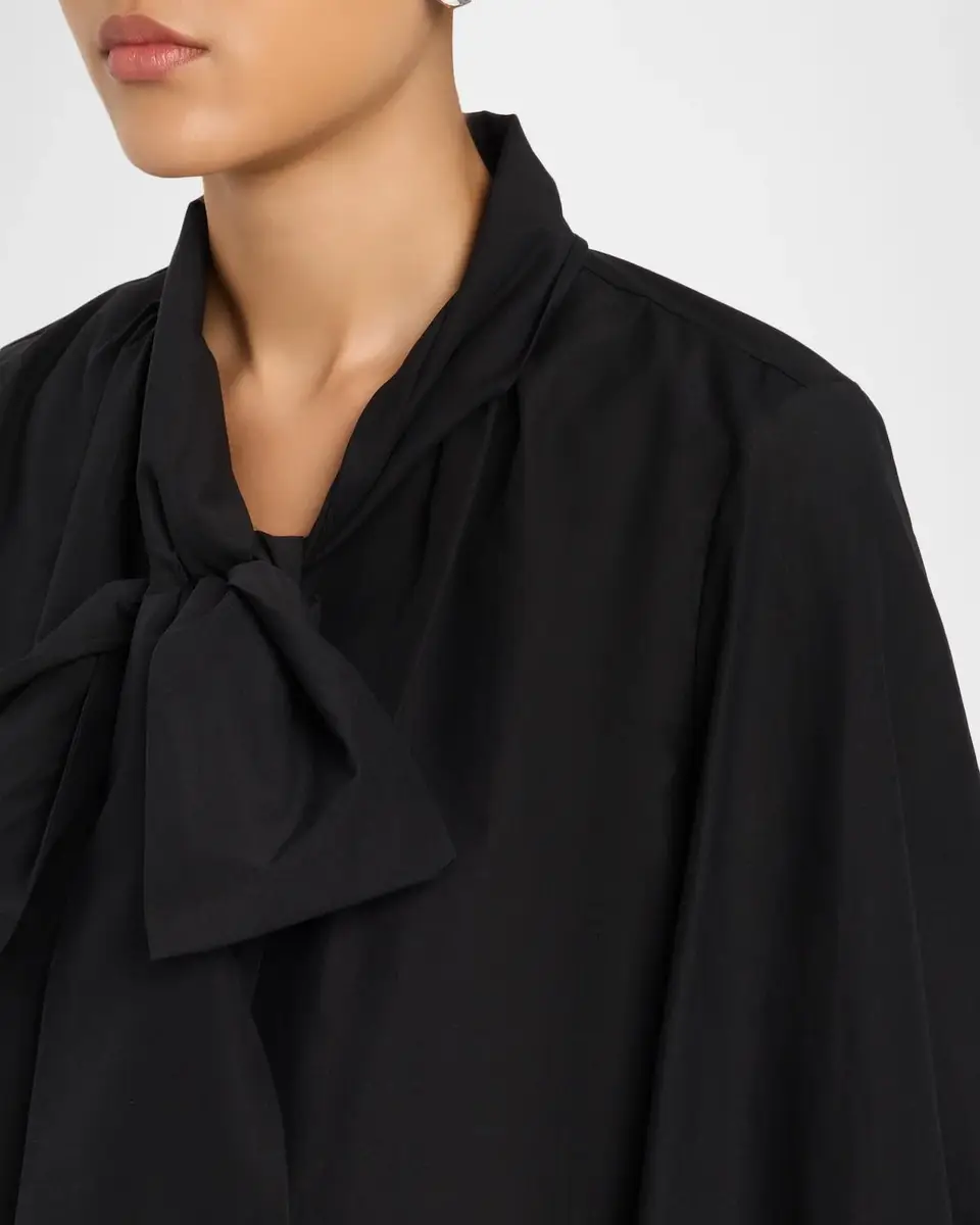 L'Agence Deon Poplin Tieneck Shirt | Thumbnail 5 L'Agence Deon Poplin Tieneck Shirt | Thumbnail 5