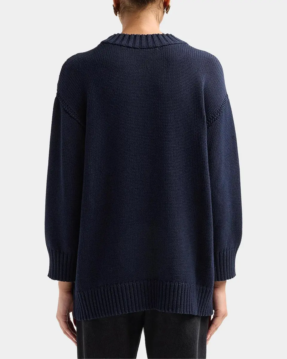 L'Agence Loden Cotton Crewneck Sweater | Thumbnail 3 L'Agence Loden Cotton Crewneck Sweater | Thumbnail 3
