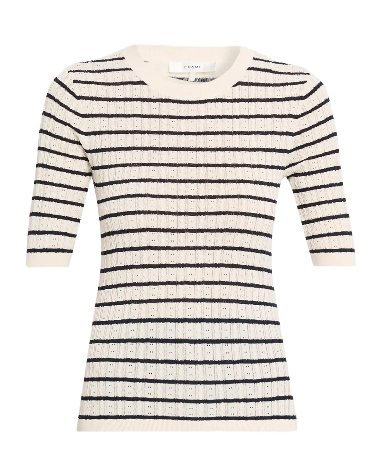 The Stripe Pointelle-Knit Top The Stripe Pointelle-Knit Top