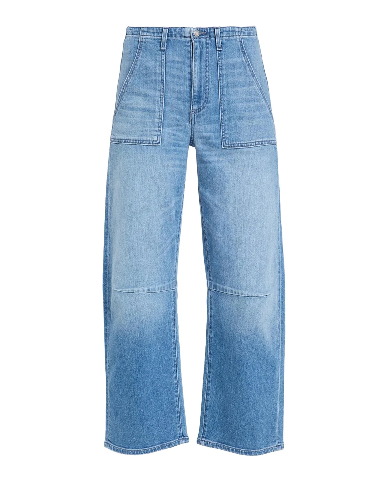 Le Jean Utility Barrel-Leg Crop Jeans