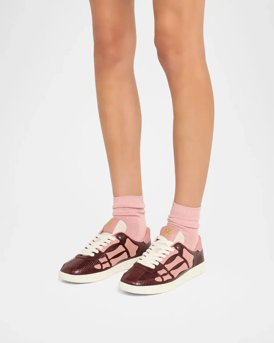 AMIRI Lizard-Embossed Leather Pacific Bones Sneakers | Thumbnail 2