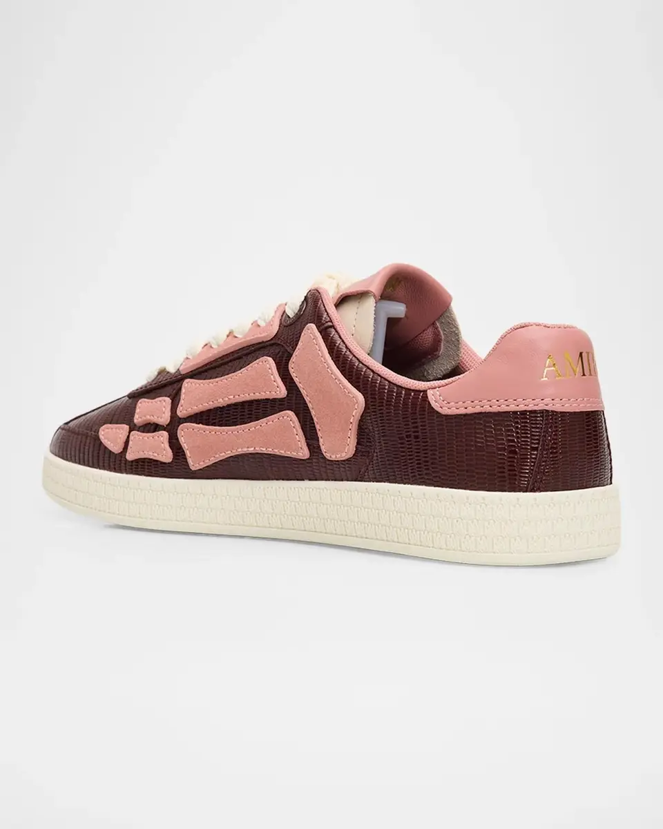 AMIRI Lizard-Embossed Leather Pacific Bones Sneakers | Thumbnail 4