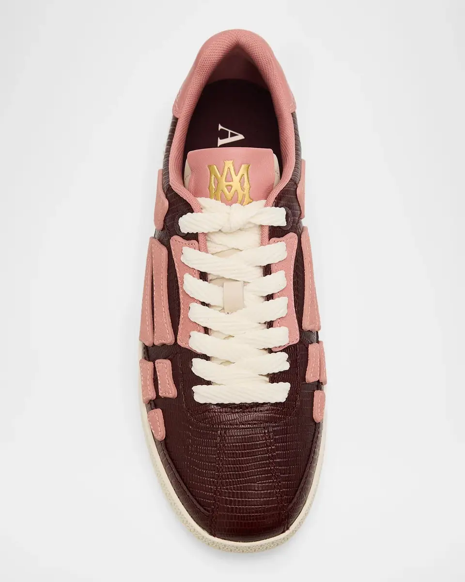 AMIRI Lizard-Embossed Leather Pacific Bones Sneakers | Thumbnail 6
