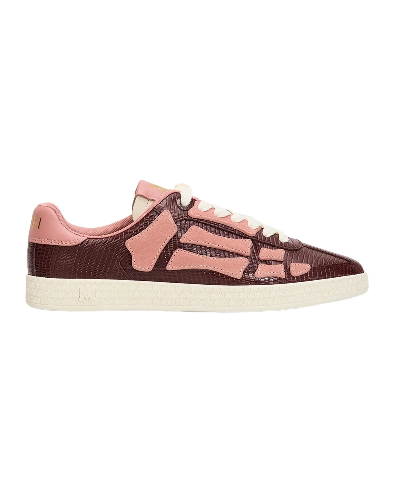 AMIRI Lizard-Embossed Leather Pacific Bones Sneakers