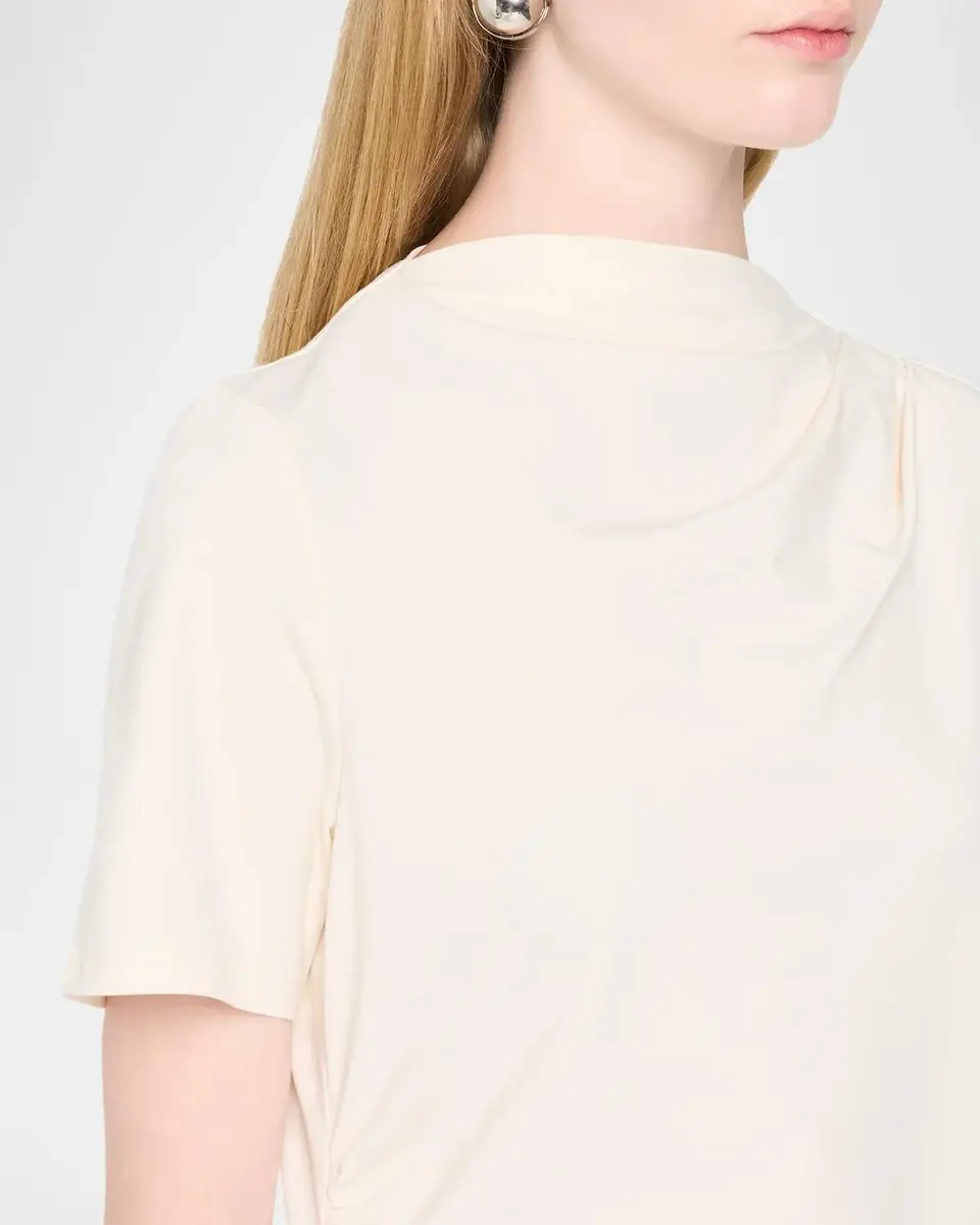 Le Jean Willow Cotton-Blend Draped T-Shirt | Thumbnail 5 Le Jean Willow Cotton-Blend Draped T-Shirt | Thumbnail 5
