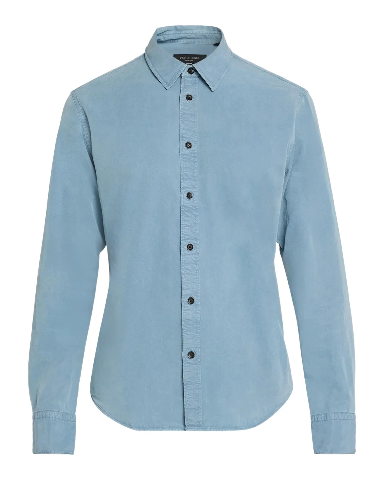 Men's Overdyed Lyocell-Cotton Button-Front Shirt