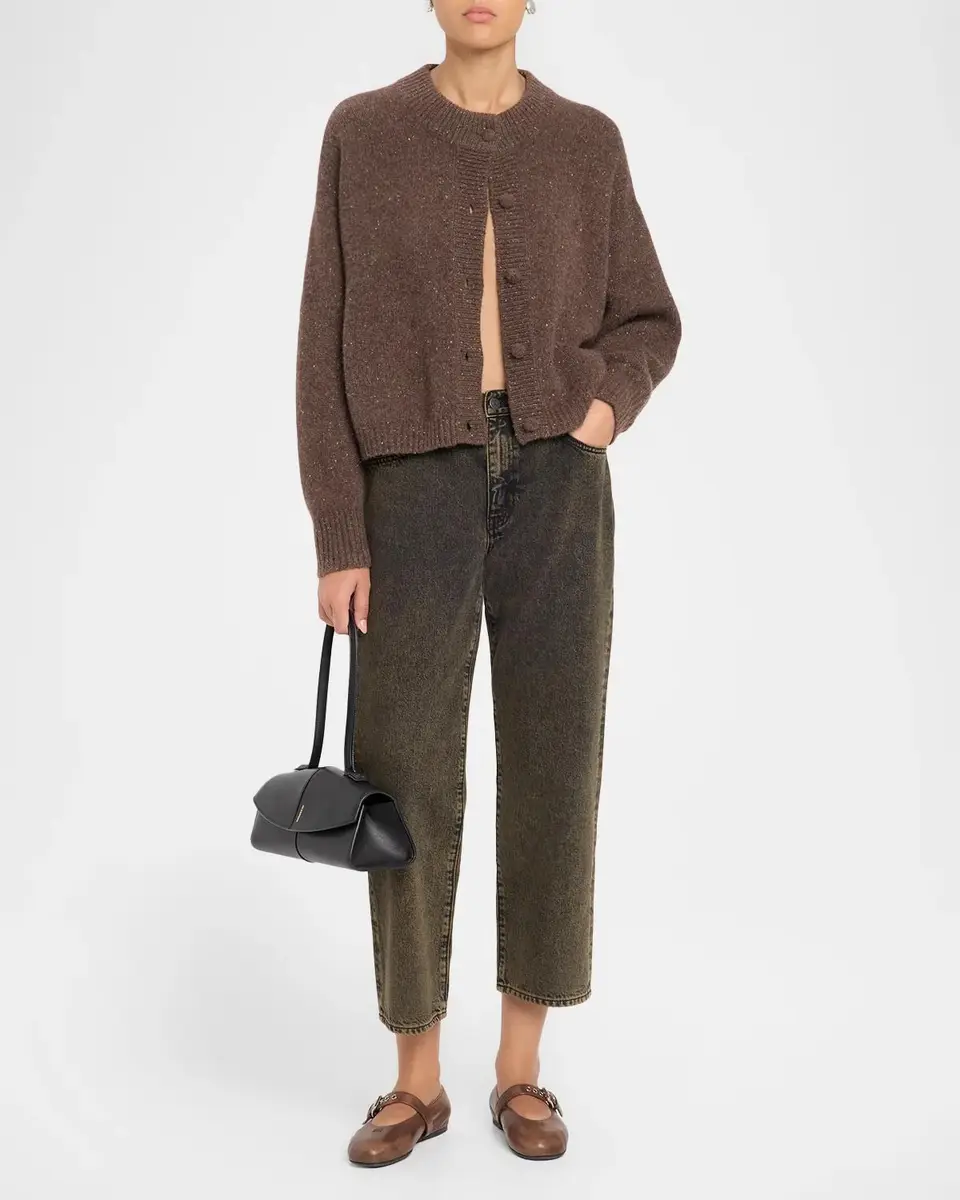 Frame Flecked Wool-Cashmere Cardigan | Thumbnail 2 Frame Flecked Wool-Cashmere Cardigan | Thumbnail 2