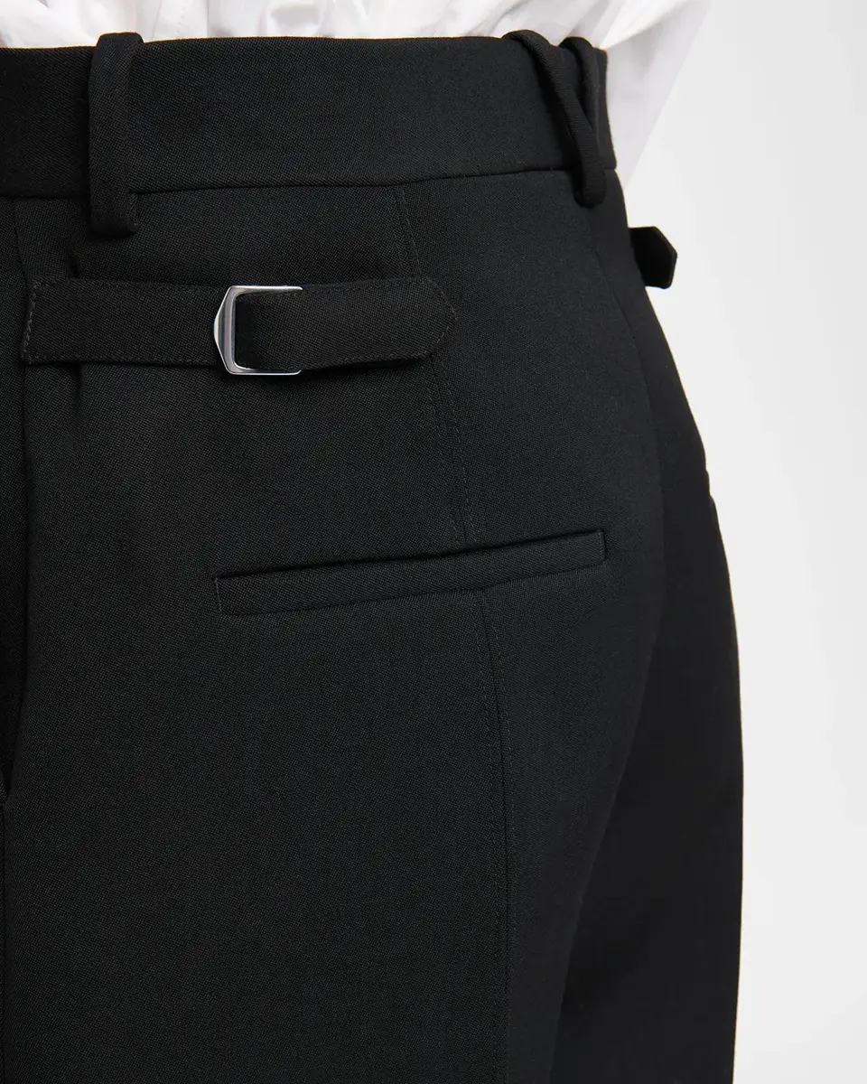 Bottega Veneta Wool Grain De Poudre Straight-Leg Split Hem Trousers | Thumbnail 4 Bottega Veneta Wool Grain De Poudre Straight-Leg Split Hem Trousers | Thumbnail 4