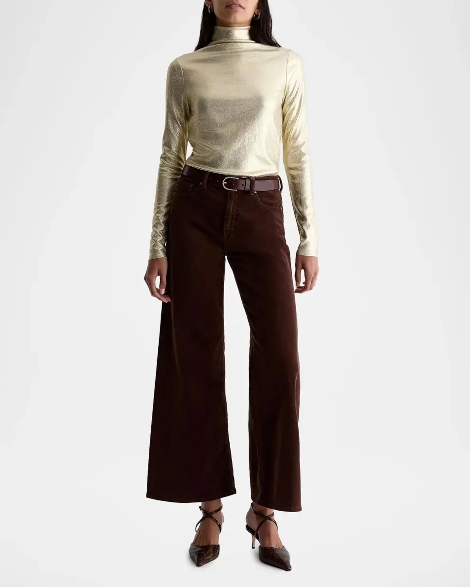 AG Jeans Chels Metallic Rib-Knit Turtleneck | Thumbnail 2 AG Jeans Chels Metallic Rib-Knit Turtleneck | Thumbnail 2