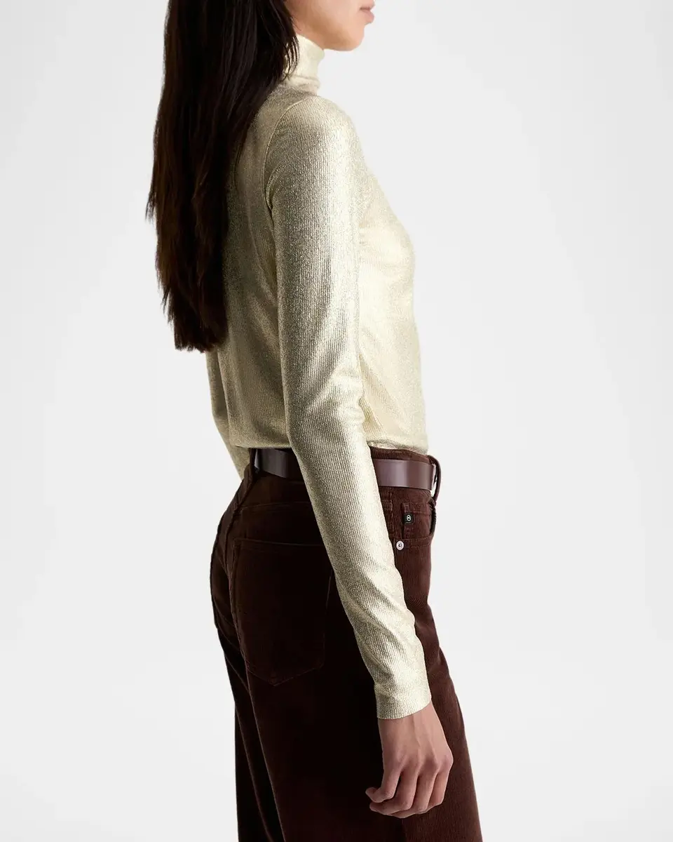 AG Jeans Chels Metallic Rib-Knit Turtleneck | Thumbnail 6 AG Jeans Chels Metallic Rib-Knit Turtleneck | Thumbnail 6
