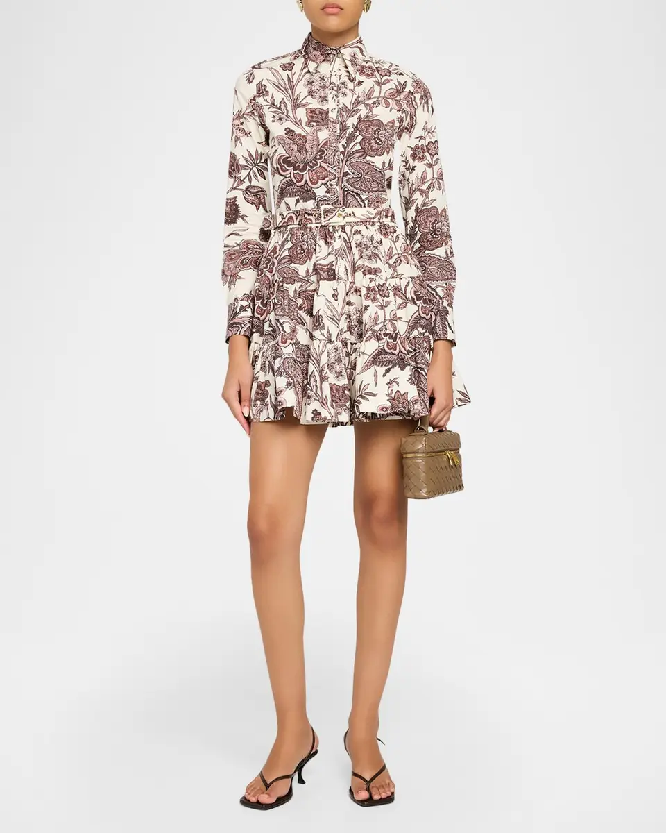 Cara Cara Eugenia Floral Cotton Poplin Tiered Mini Dress | Thumbnail 2 Cara Cara Eugenia Floral Cotton Poplin Tiered Mini Dress | Thumbnail 2