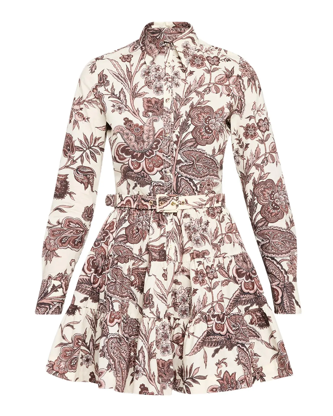 Eugenia Floral Cotton Poplin Tiered Mini Dress
