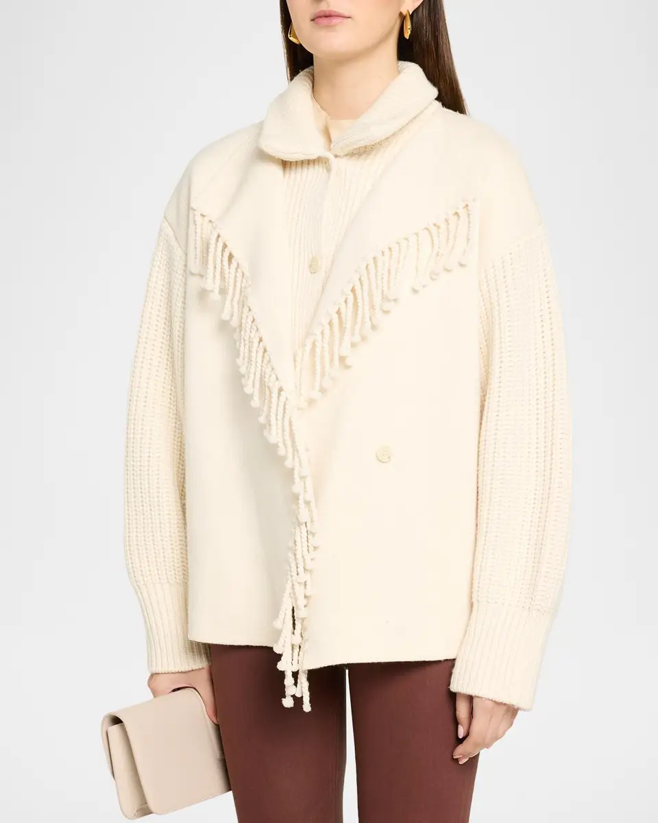 Frame The Fringe Wool Coat | Thumbnail 4 Frame The Fringe Wool Coat | Thumbnail 4