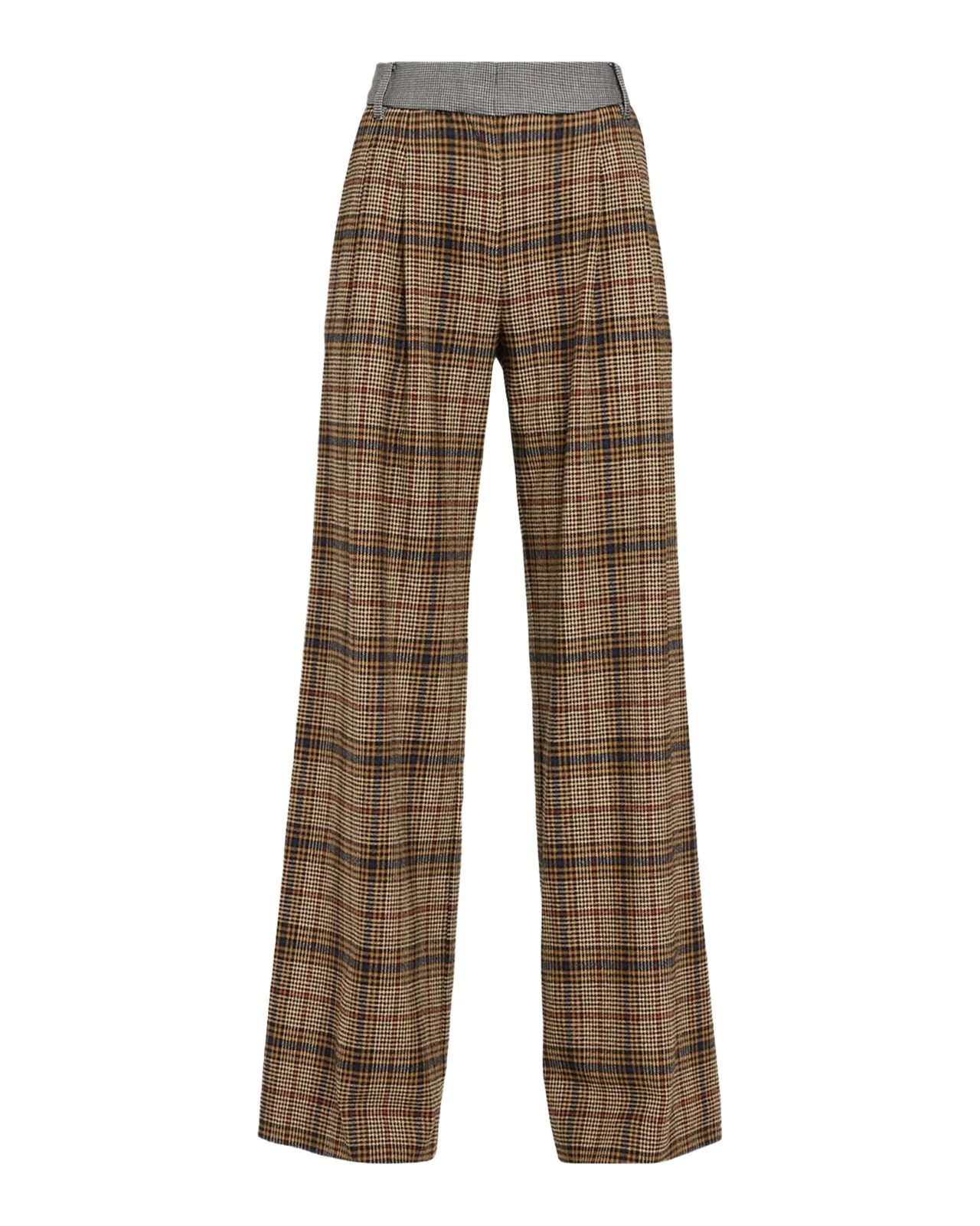Ramy Brook Leslie Plaid Wide-Leg Pants