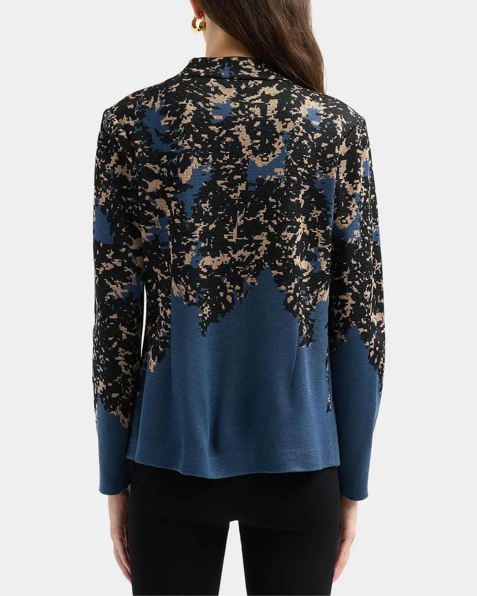 Misook Abstract-Knit Open-Front Jacket | Thumbnail 3