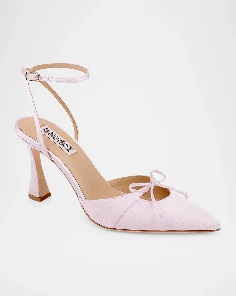 BADGLEY MISCHKA 80mm Yara II Satin Ankle-Strap Pumps | Thumbnail 2 BADGLEY MISCHKA 80mm Yara II Satin Ankle-Strap Pumps | Thumbnail 2