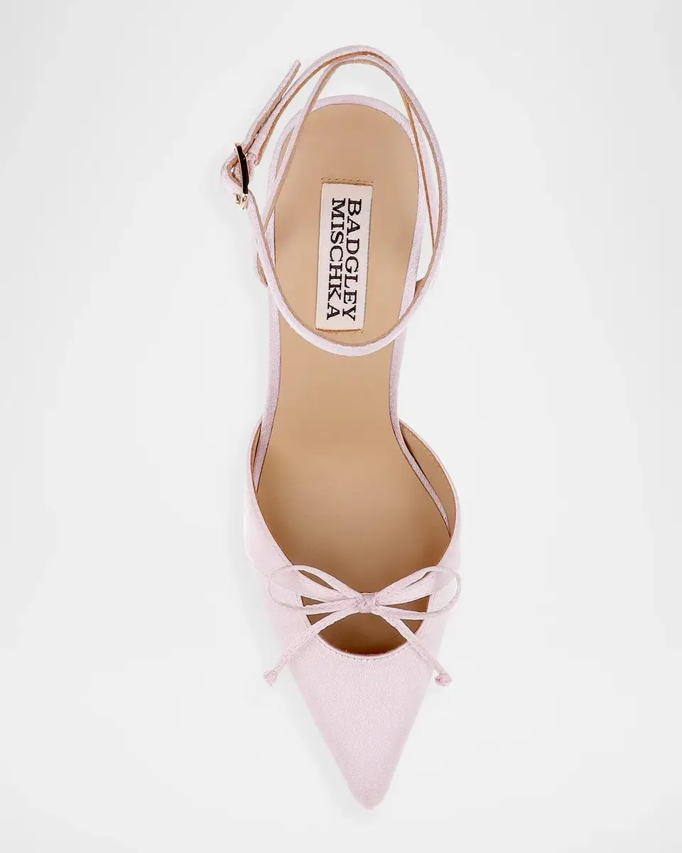 BADGLEY MISCHKA 80mm Yara II Satin Ankle-Strap Pumps | Thumbnail 4 BADGLEY MISCHKA 80mm Yara II Satin Ankle-Strap Pumps | Thumbnail 4