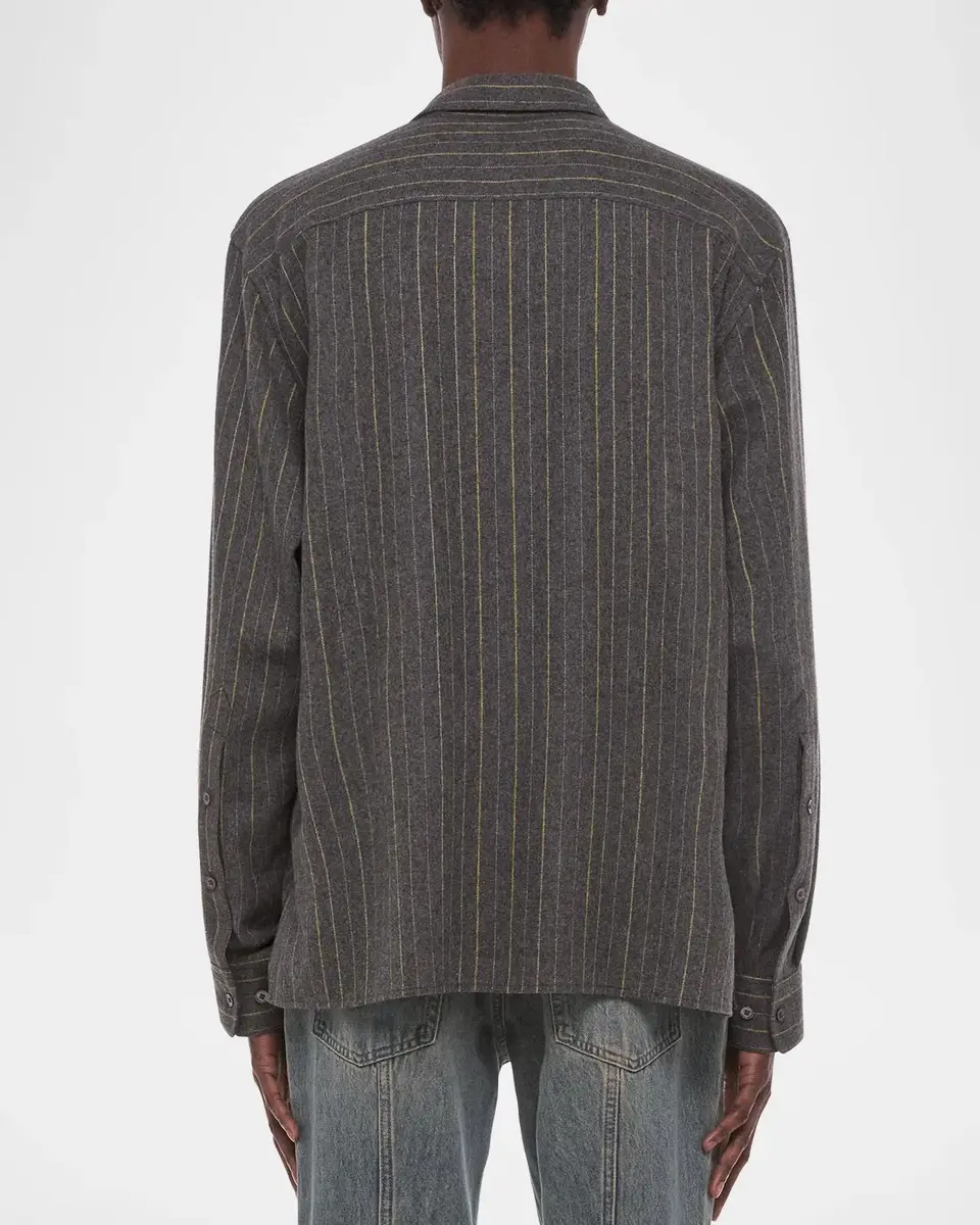 Helmut Lang Men's Pinstriped Relaxed-Fit Shirt | Thumbnail 3