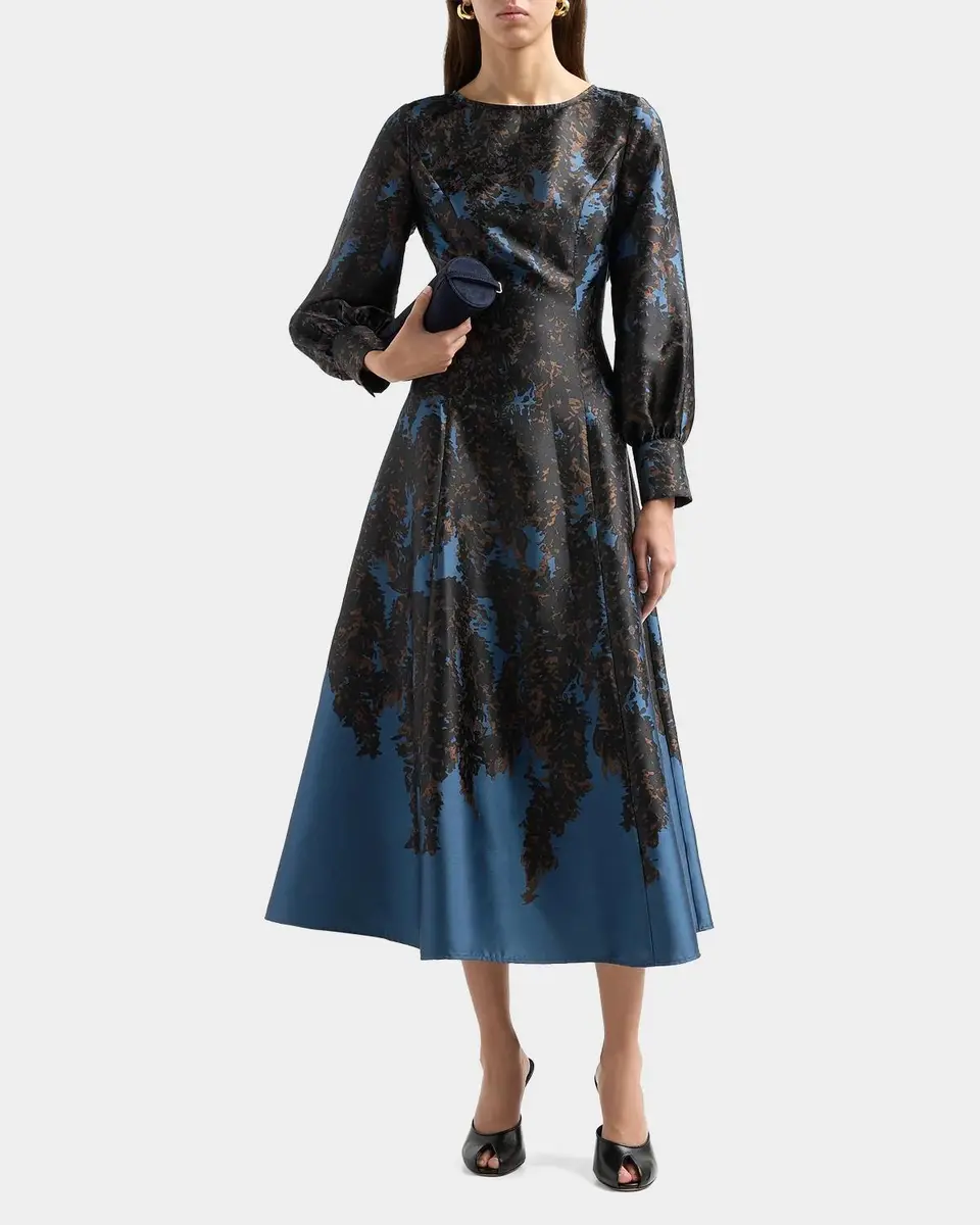 Misook Abstract A-Line Midi Dress | Thumbnail 2 Misook Abstract A-Line Midi Dress | Thumbnail 2