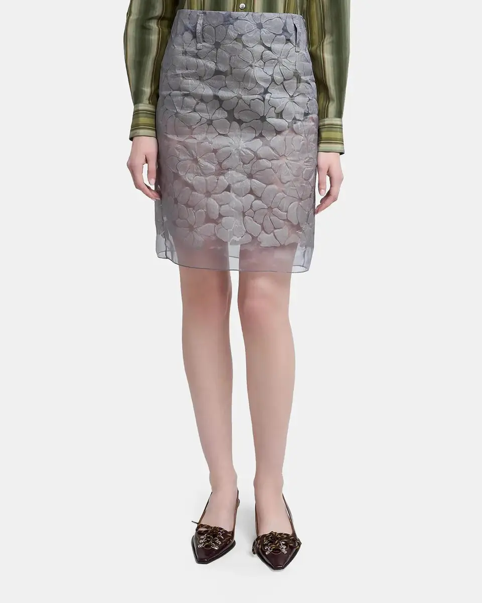 Marni Floral Semi-Sheer Knee-Length Skirt | Thumbnail 4 Marni Floral Semi-Sheer Knee-Length Skirt | Thumbnail 4