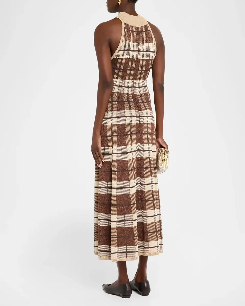 Ramy Brook Louisa Sleeveless Plaid Knit Midi Dress | Thumbnail 3 Ramy Brook Louisa Sleeveless Plaid Knit Midi Dress | Thumbnail 3