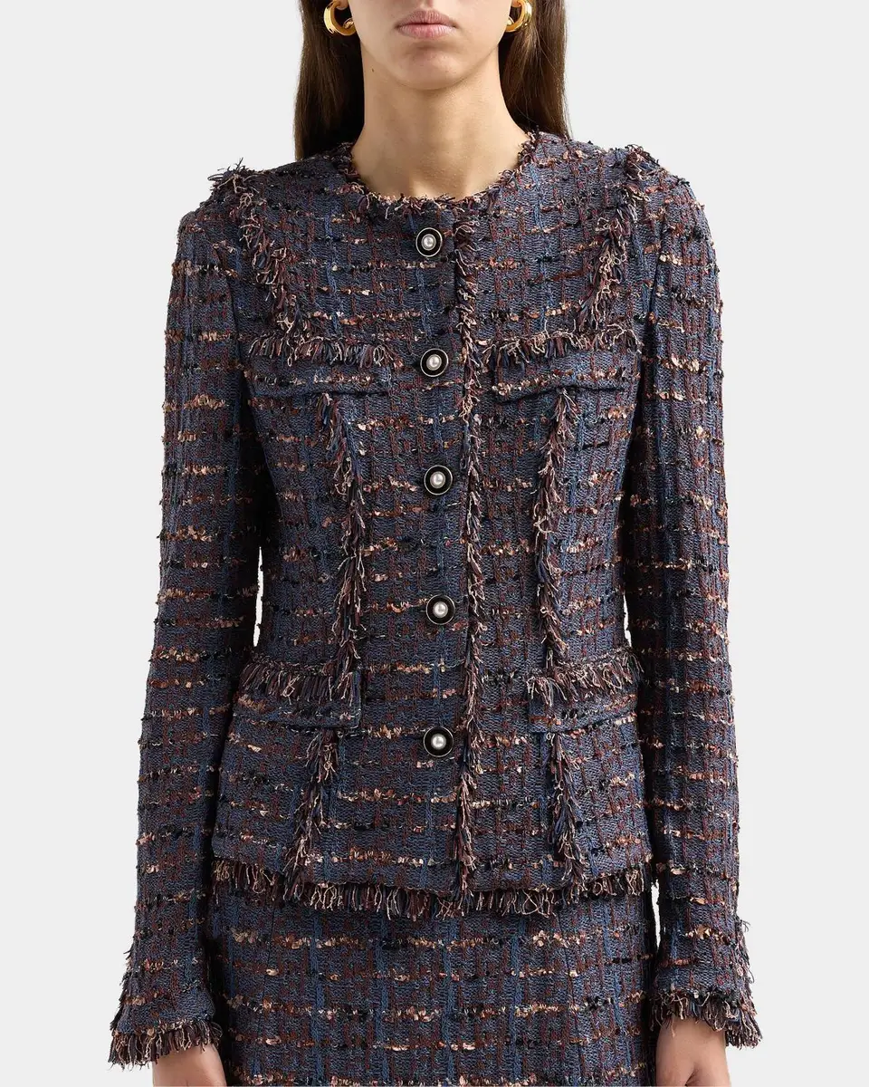 Misook Frayed Tweed Jacket | Thumbnail 5