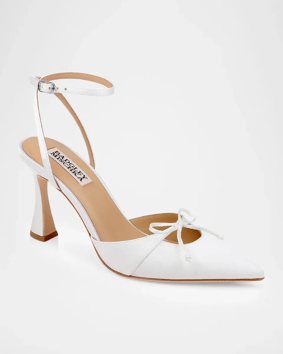 BADGLEY MISCHKA 80mm Yara II Satin Ankle-Strap Pumps | Thumbnail 2 BADGLEY MISCHKA 80mm Yara II Satin Ankle-Strap Pumps | Thumbnail 2