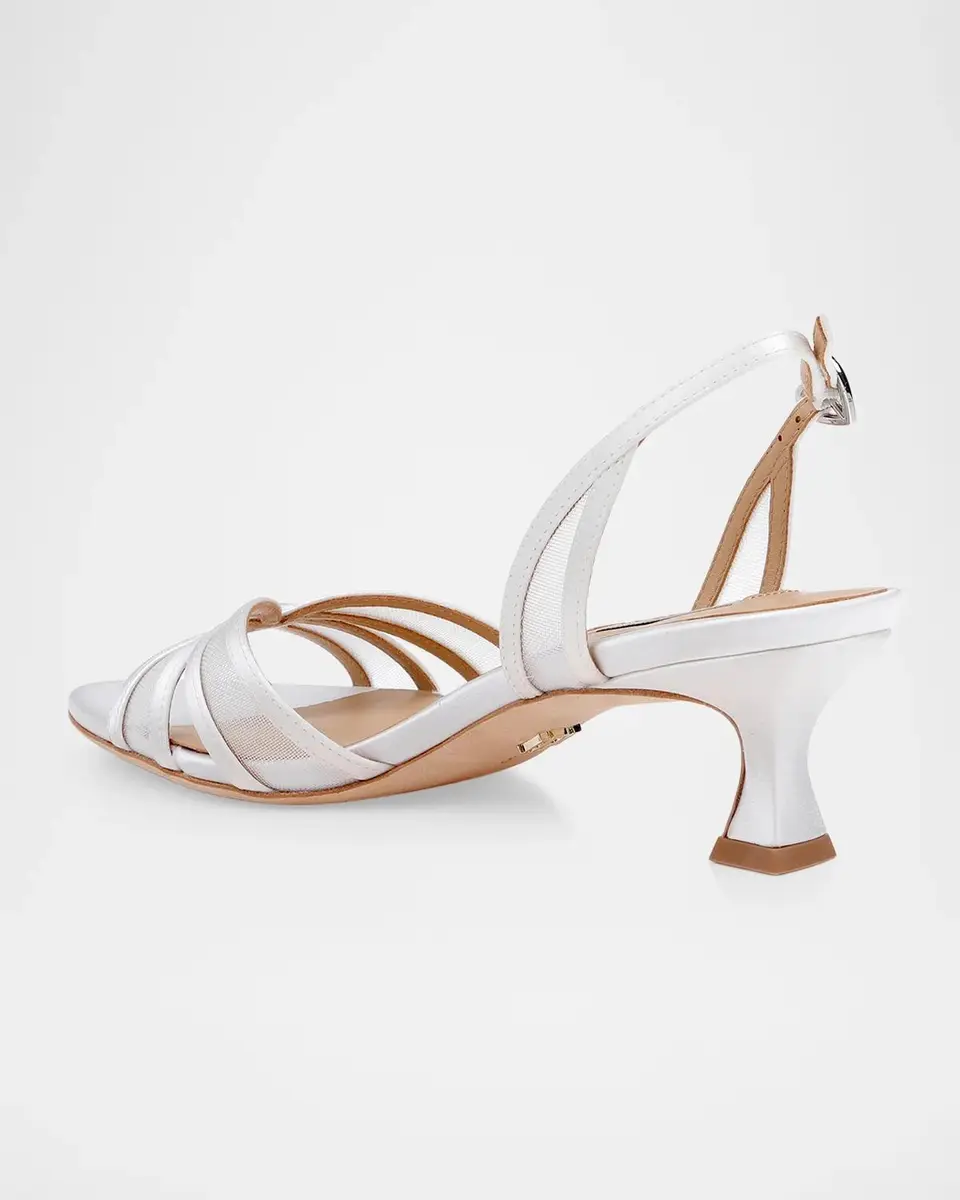 BADGLEY MISCHKA 50mm Yoana Mesh Satin Slingback Sandals | Thumbnail 3 BADGLEY MISCHKA 50mm Yoana Mesh Satin Slingback Sandals | Thumbnail 3