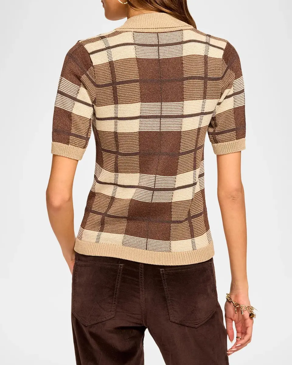 Ramy Brook Melanie Plaid Polo Sweater | Thumbnail 2 Ramy Brook Melanie Plaid Polo Sweater | Thumbnail 2