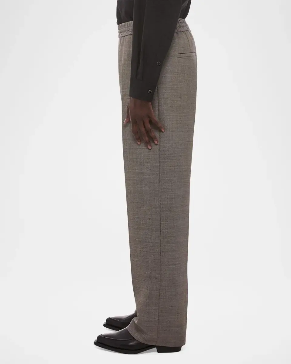 Helmut Lang Men's Crease-Front Wool-Blend Trousers | Thumbnail 5