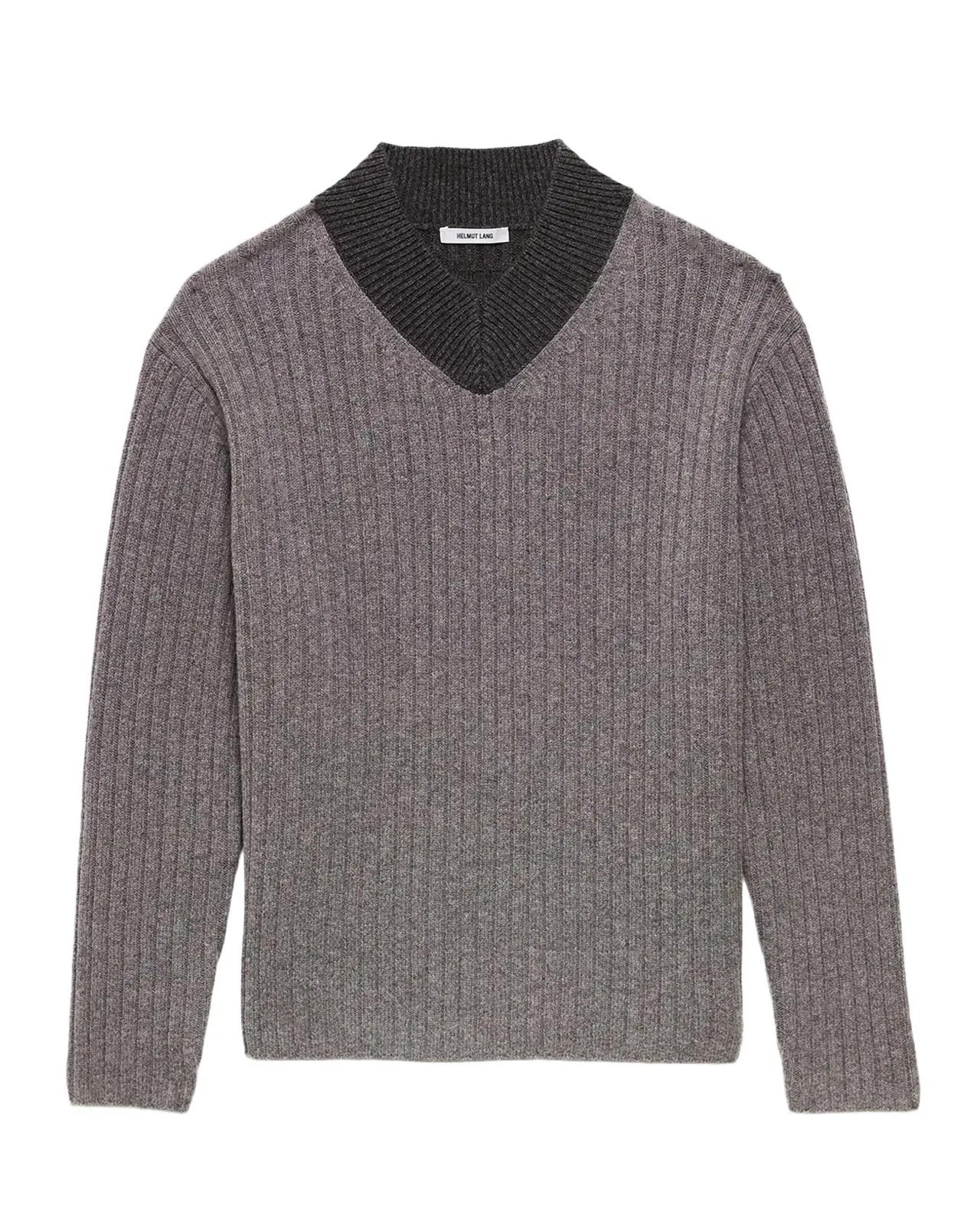 Men's Contrast V-Neck Wool Sweater Men's Contrast V-Neck Wool Sweater