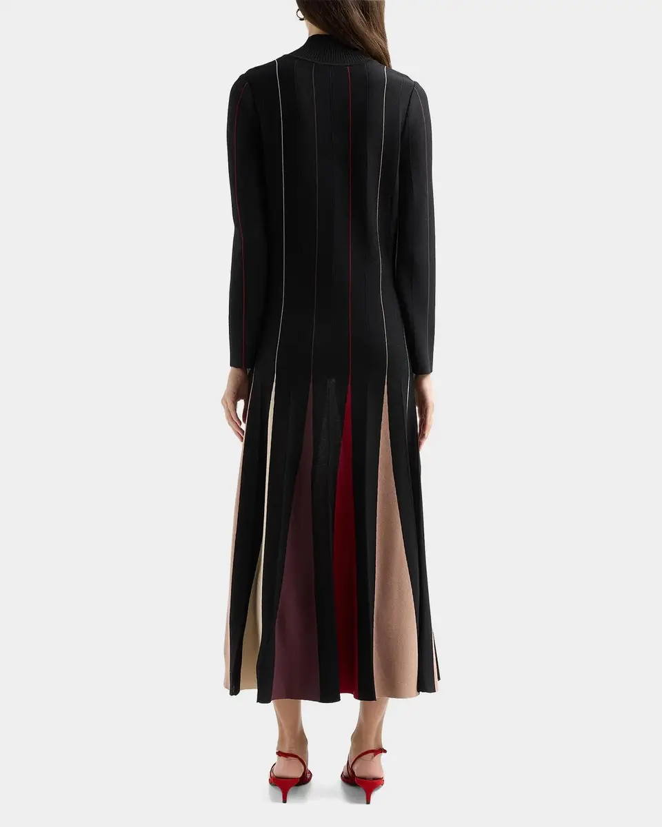 Misook Striped Knit Fit-&-Flare Maxi Dress | Thumbnail 3 Misook Striped Knit Fit-&-Flare Maxi Dress | Thumbnail 3