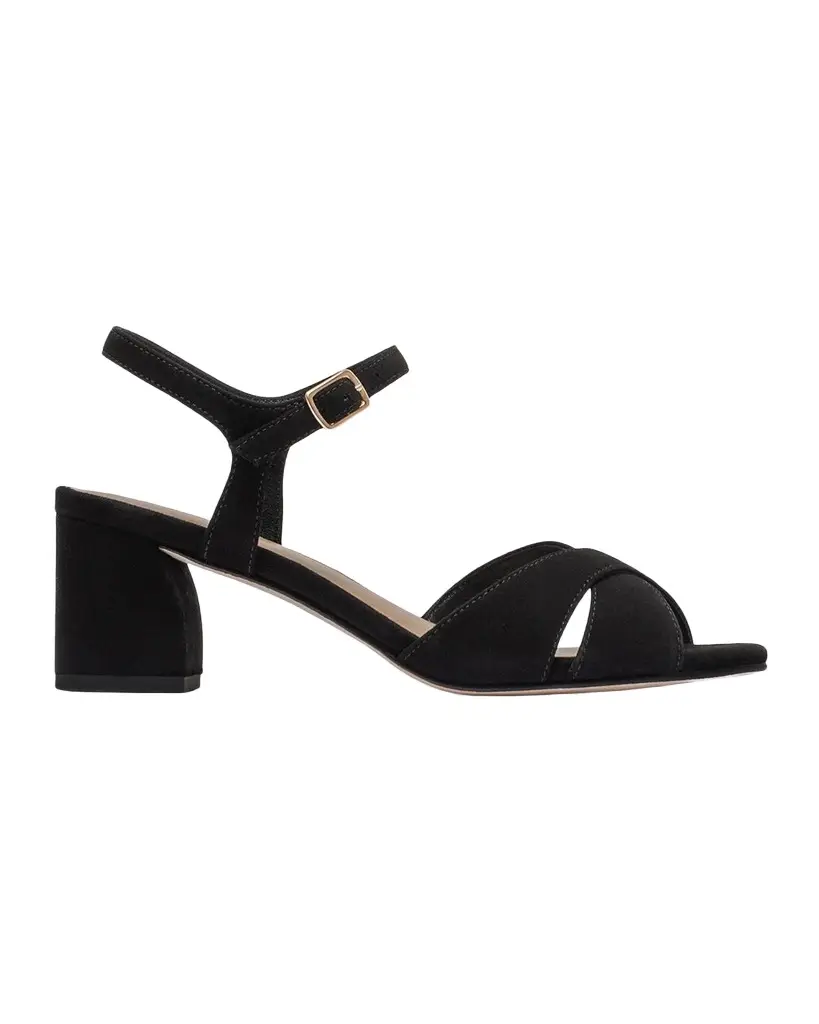 Bernardo 50mm Ginni Suede Ankle-Strap Sandals