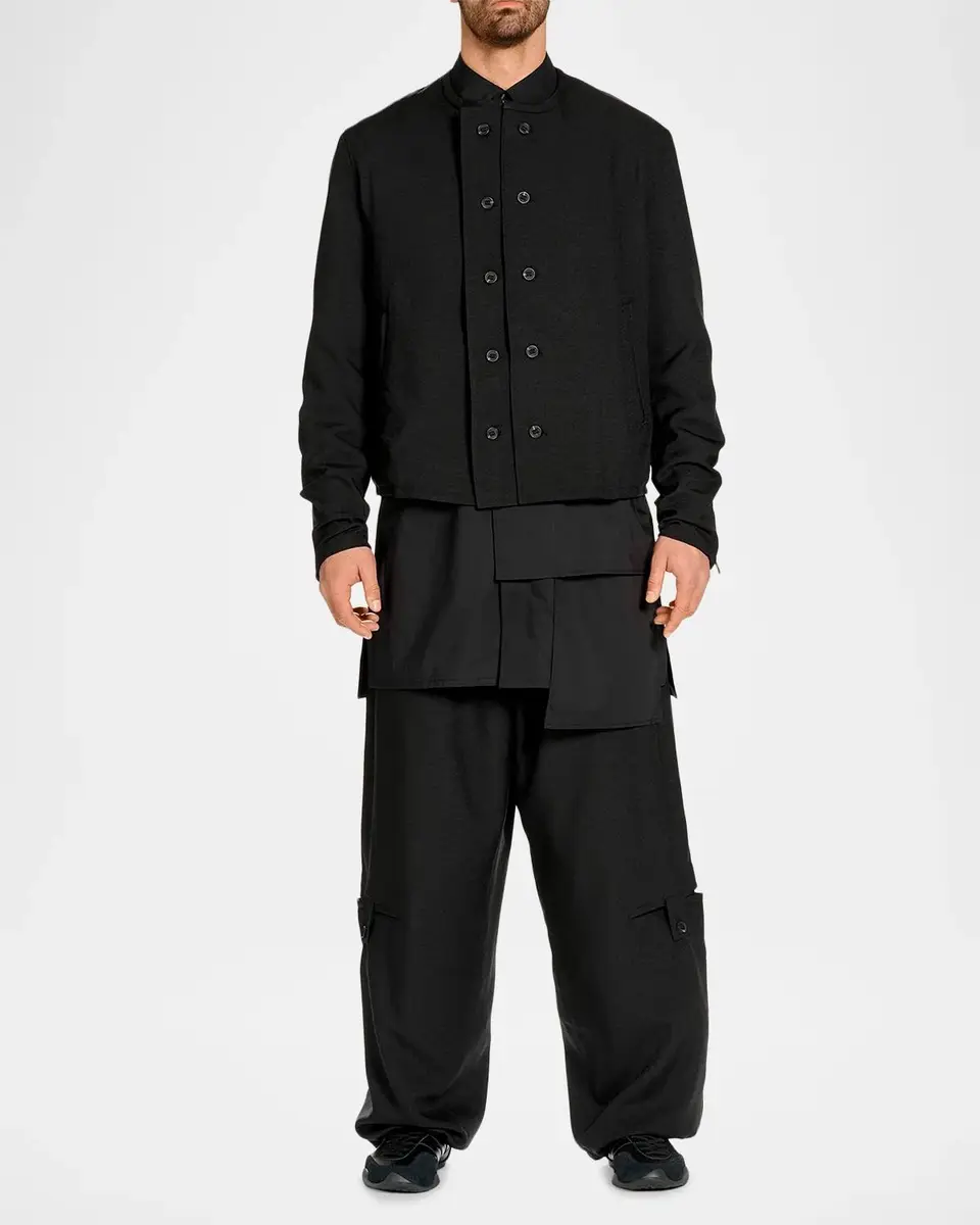 Adidas Y-3 x Yohji Yamamoto Double-Breasted Jacket | Thumbnail 2