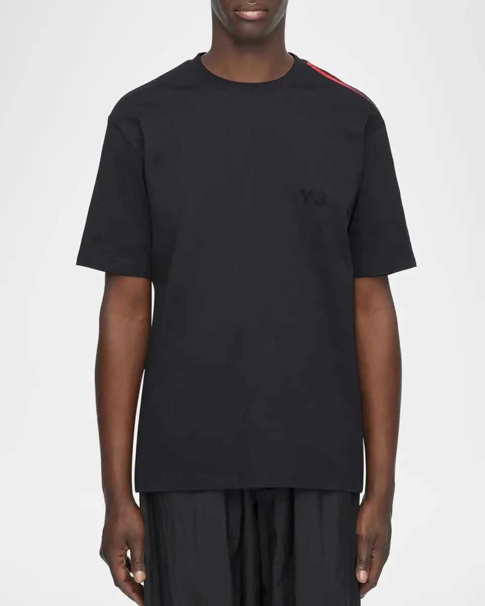 Adidas Men's Striped Cotton T-Shirt | Thumbnail 3 Adidas Men's Striped Cotton T-Shirt | Thumbnail 3
