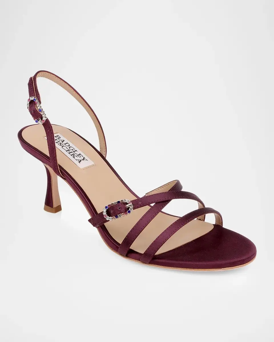BADGLEY MISCHKA 65mm Yukon Embellished Satin Slingback Sandals | Thumbnail 2 BADGLEY MISCHKA 65mm Yukon Embellished Satin Slingback Sandals | Thumbnail 2