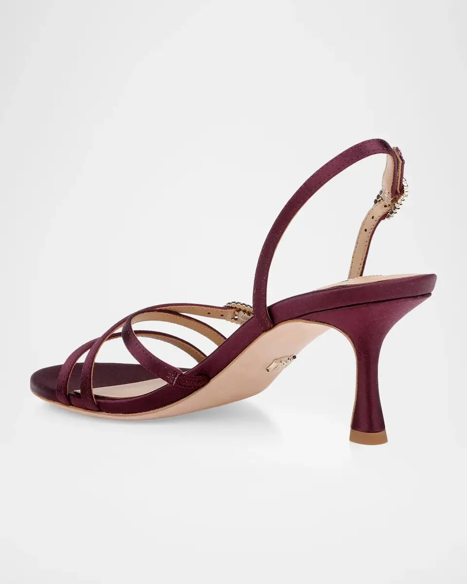 BADGLEY MISCHKA 65mm Yukon Embellished Satin Slingback Sandals | Thumbnail 3 BADGLEY MISCHKA 65mm Yukon Embellished Satin Slingback Sandals | Thumbnail 3