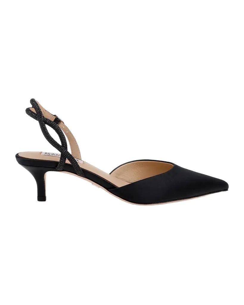 BADGLEY MISCHKA Yulianna 45MM Satin Slingback Pumps
