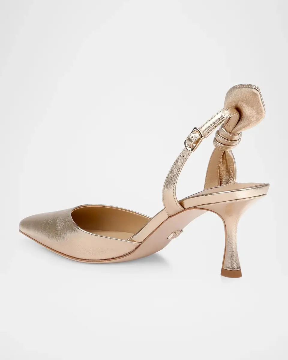 BADGLEY MISCHKA 65mm Yuan Leopard Knotted Slingback Pumps | Thumbnail 3 BADGLEY MISCHKA 65mm Yuan Leopard Knotted Slingback Pumps | Thumbnail 3