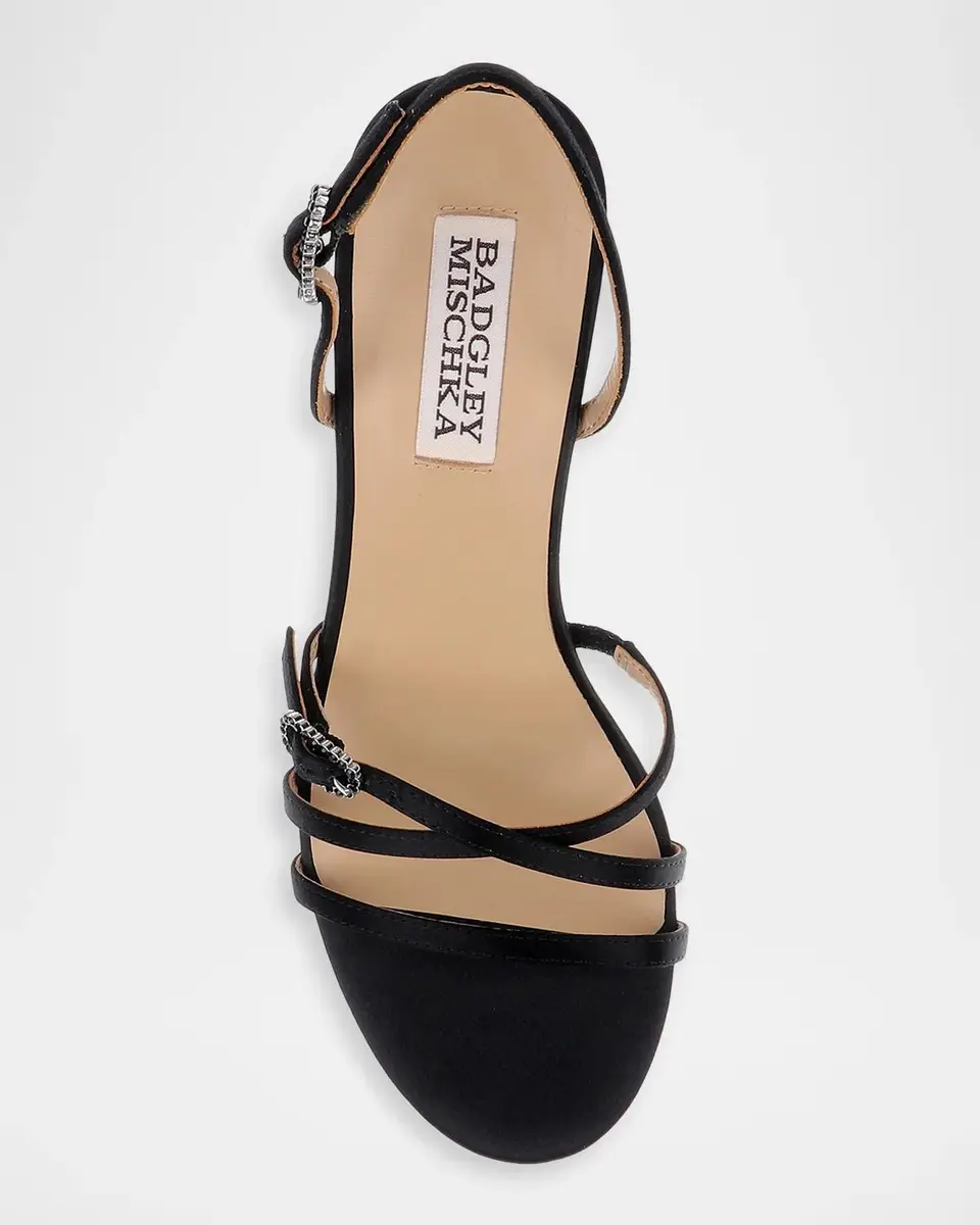 BADGLEY MISCHKA 65mm Yukon Embellished Satin Slingback Sandals | Thumbnail 4 BADGLEY MISCHKA 65mm Yukon Embellished Satin Slingback Sandals | Thumbnail 4