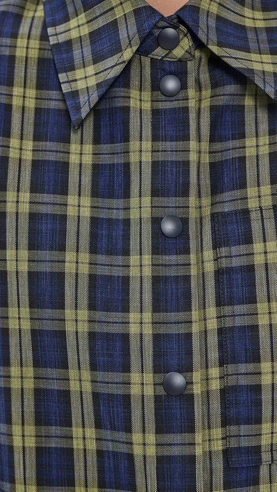 Tibi Techy Plaid Easy Shirt Jacket | Thumbnail 5 Tibi Techy Plaid Easy Shirt Jacket | Thumbnail 5