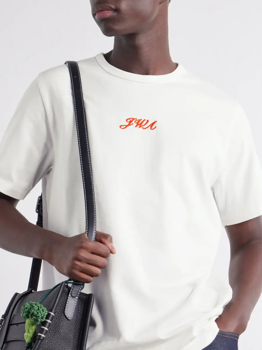 JW Anderson Logo-Embroidered Cotton-Jersey T-Shirt - Men | Thumbnail 5 JW Anderson Logo-Embroidered Cotton-Jersey T-Shirt - Men | Thumbnail 5