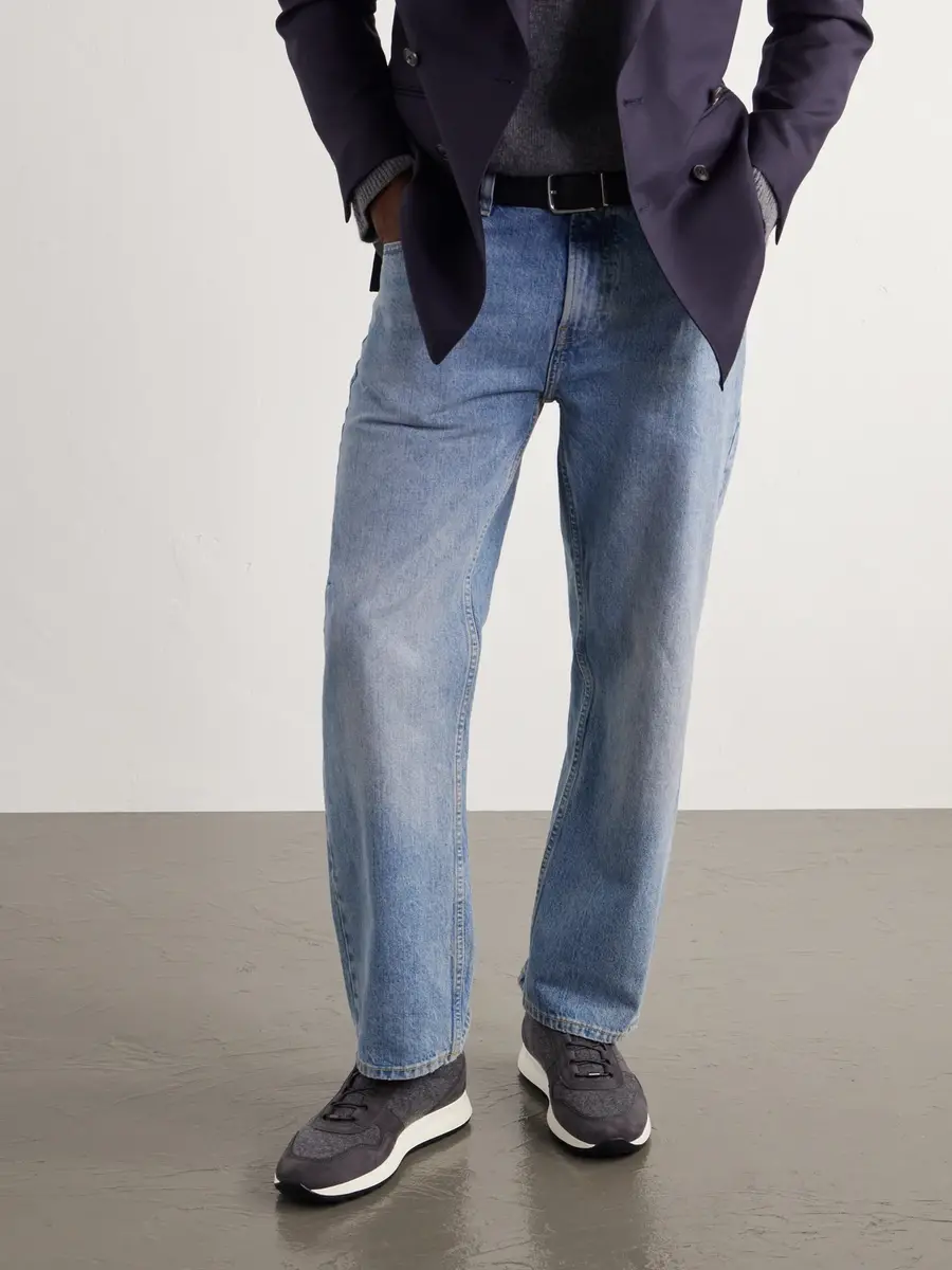 Tod's Suede-Trimmed Wool-Knit Sneakers - Men | Thumbnail 2