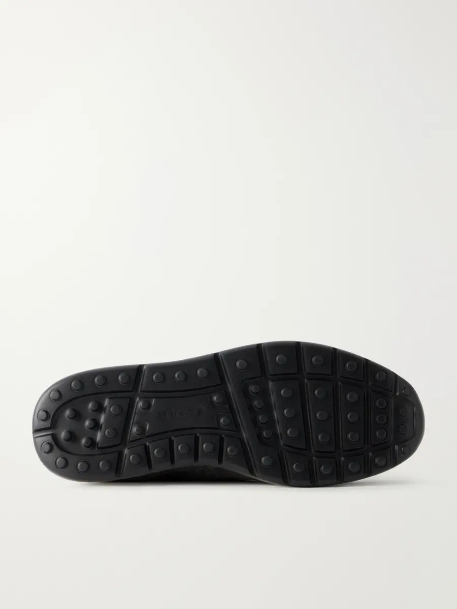 Tod's Suede-Trimmed Wool-Knit Sneakers - Men | Thumbnail 3
