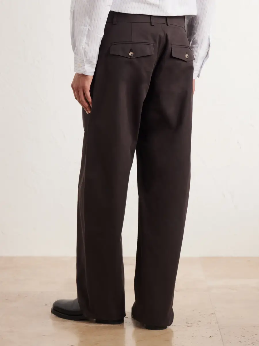 De Bonne Facture Gardian Straight-Leg Cotton-Twill Suit Trousers - Men | Thumbnail 4