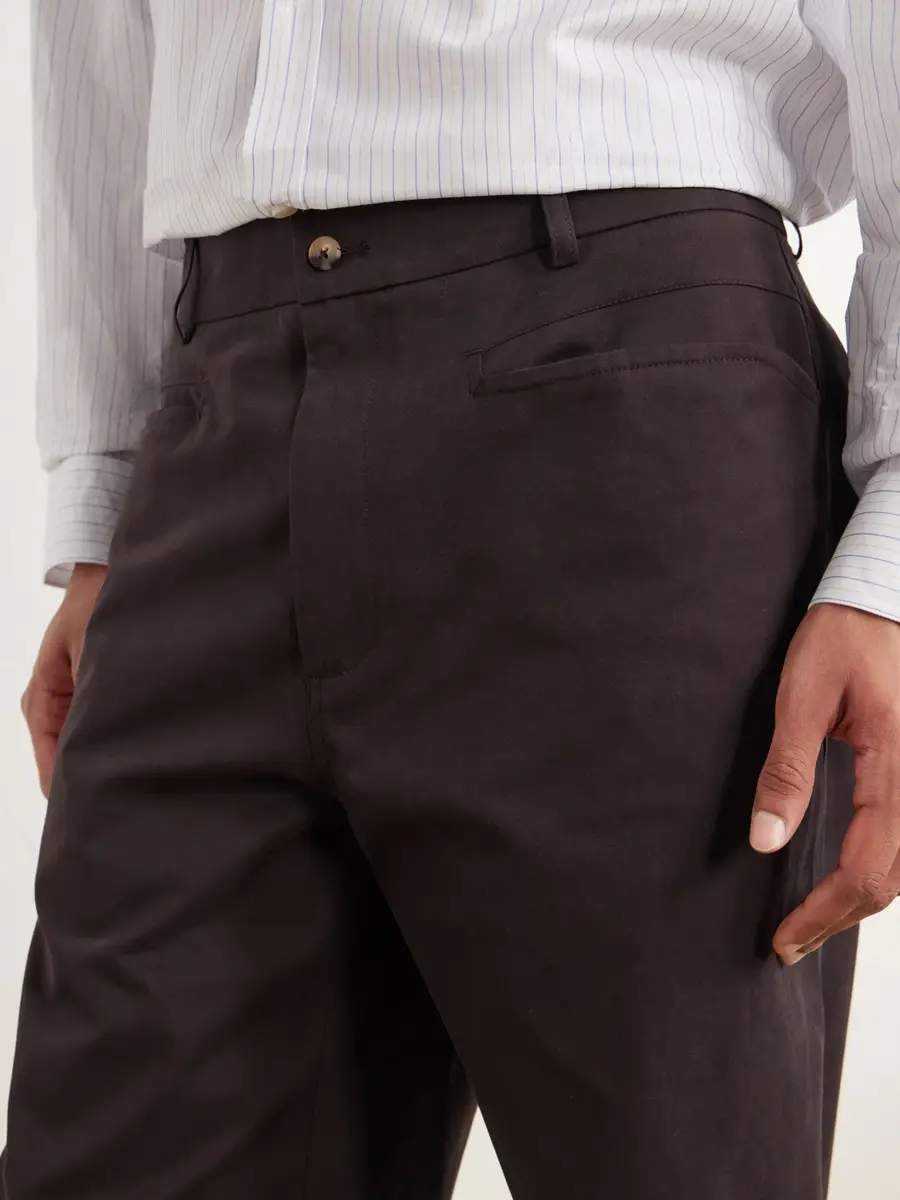 De Bonne Facture Gardian Straight-Leg Cotton-Twill Suit Trousers - Men | Thumbnail 5
