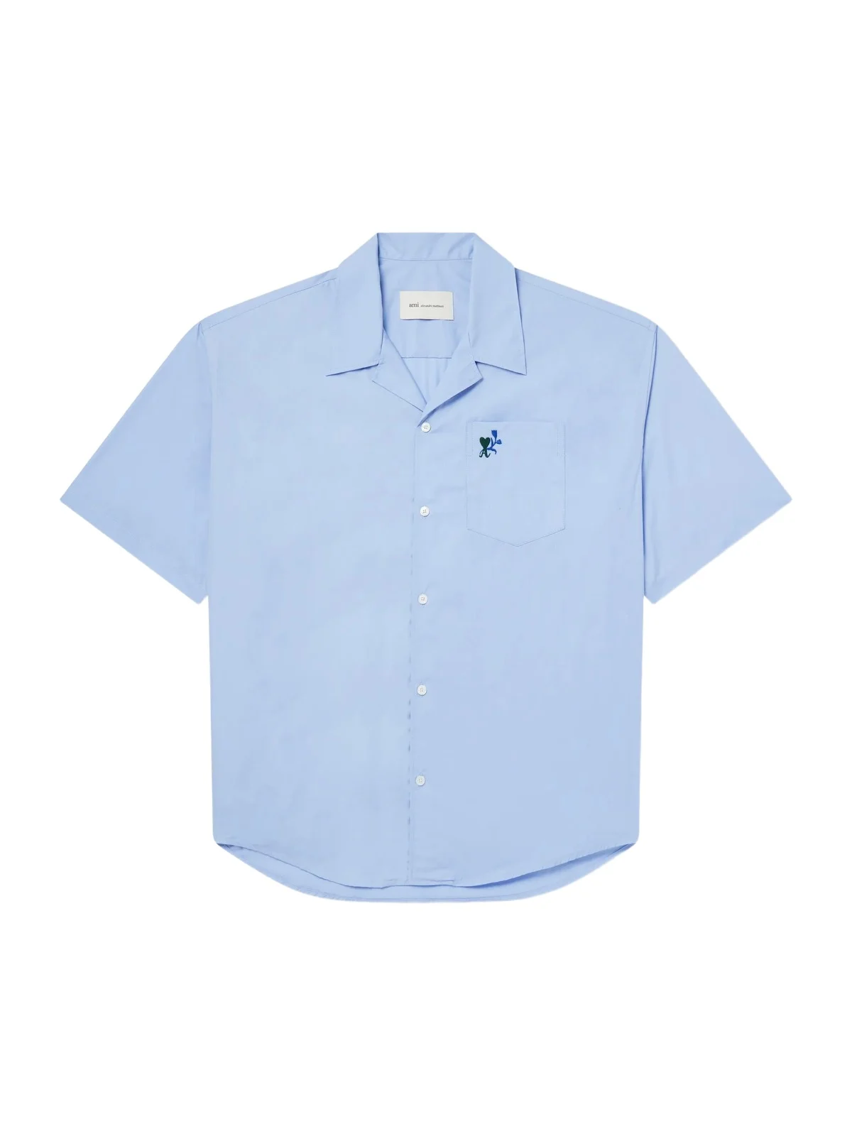 Logo-Embroidered Cotton-Poplin Shirt - Men Logo-Embroidered Cotton-Poplin Shirt - Men
