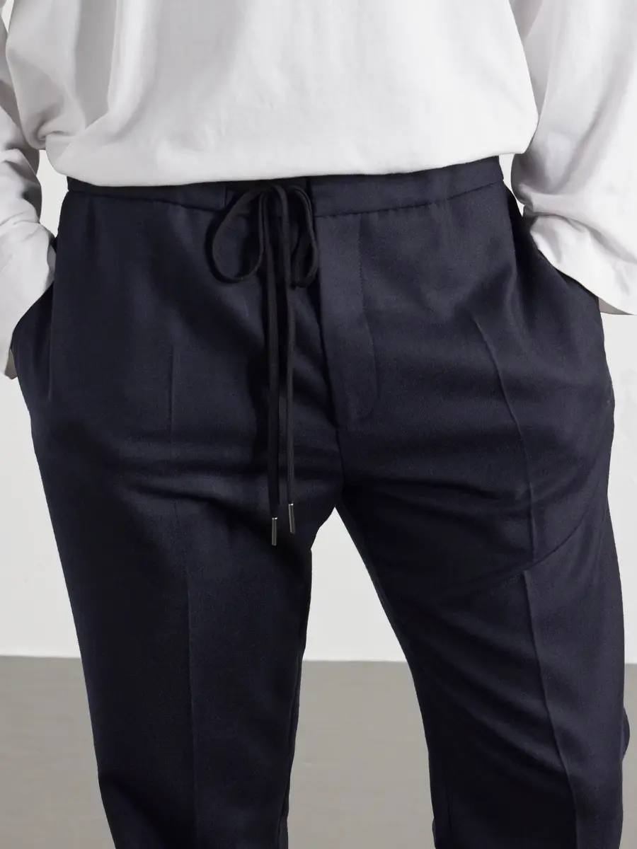 Maison Margiela Straight-Leg Virgin Wool Drawstring Trousers - Men | Thumbnail 5 Maison Margiela Straight-Leg Virgin Wool Drawstring Trousers - Men | Thumbnail 5