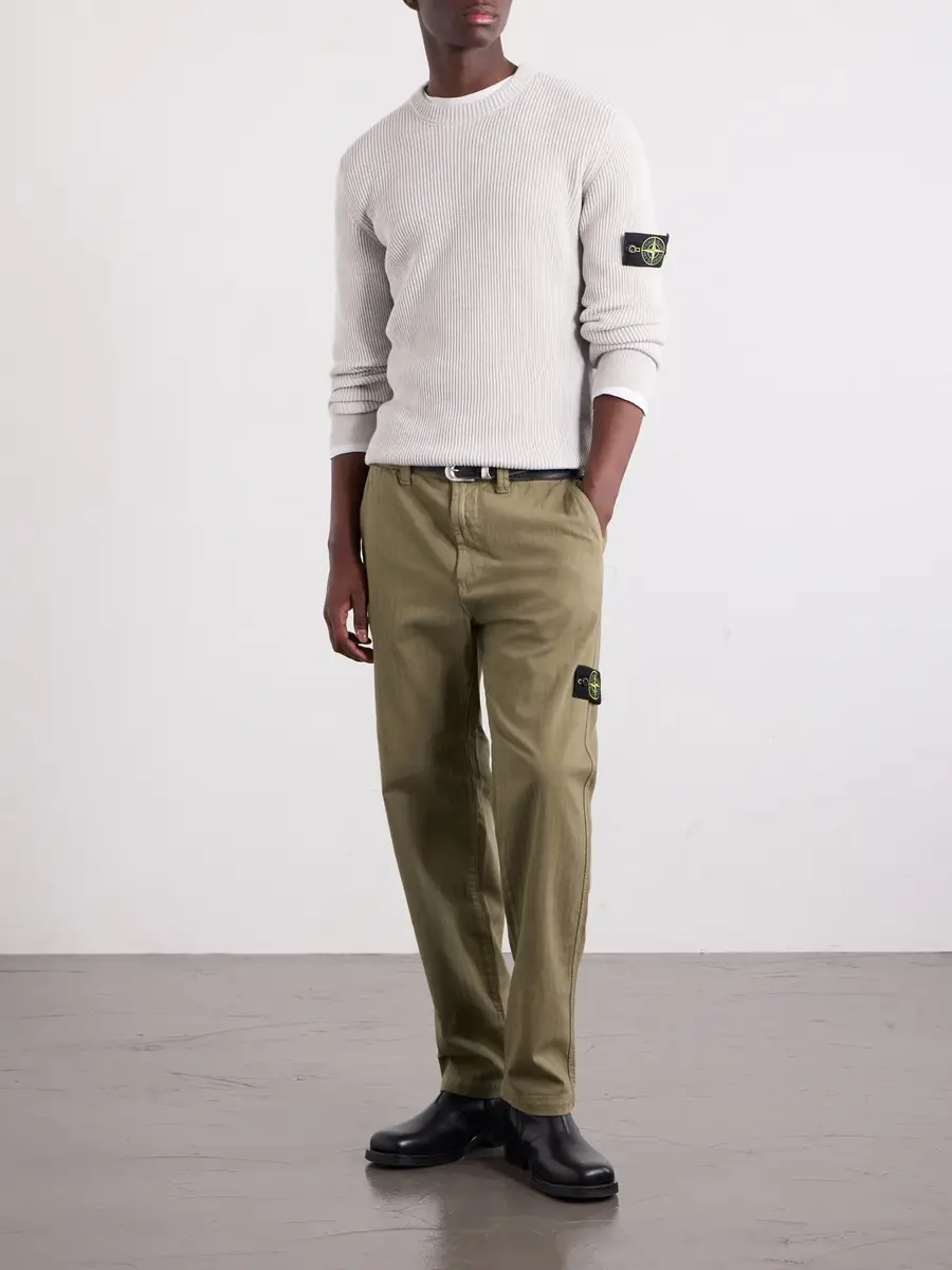 Stone Island Logo-Appliquéd Full Rib RWS Wool Sweater - Men | Thumbnail 2 Stone Island Logo-Appliquéd Full Rib RWS Wool Sweater - Men | Thumbnail 2