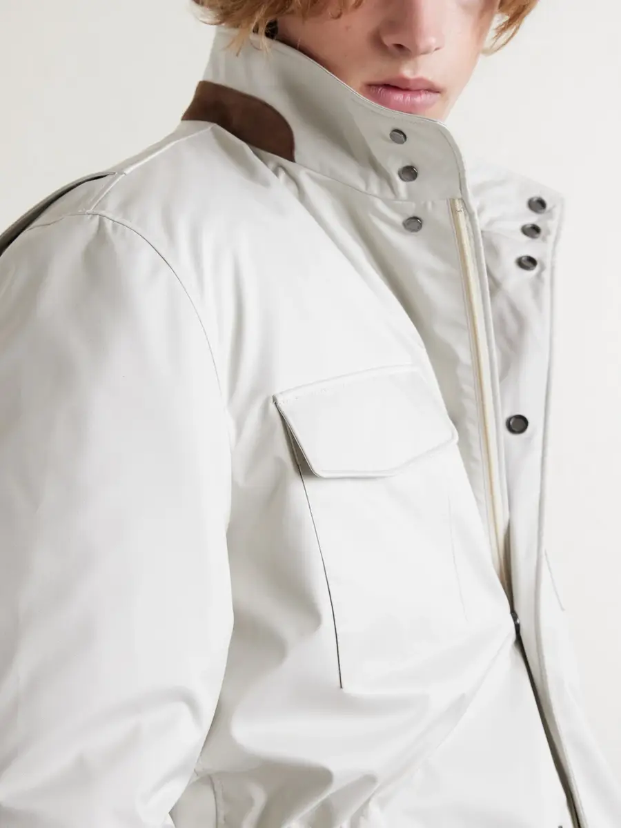 Kiton Suede-Trimmed Shell Field Jacket - Men | Thumbnail 5 Kiton Suede-Trimmed Shell Field Jacket - Men | Thumbnail 5